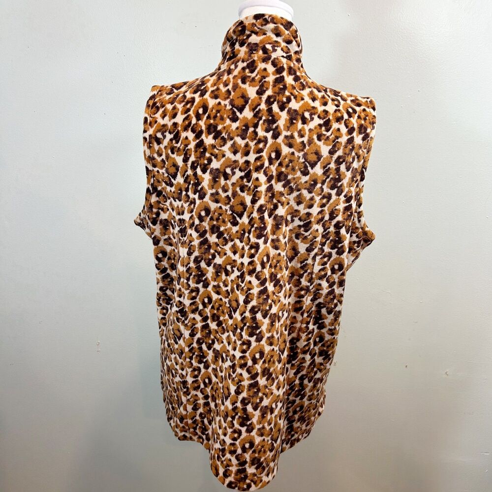 Quacker Factory Brown Leopard Print Quilted Sequi… - image 6
